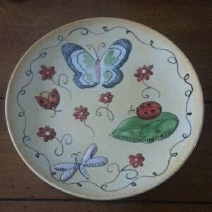 Butterfly and Ladybug Decorative Plate